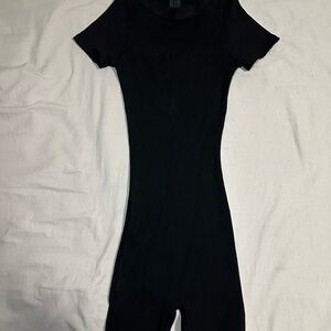 Black Short Sleeve Jumpsuit